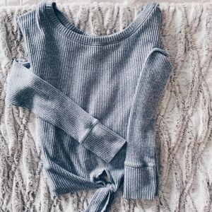 ABERCROMBIE & FITCH COZY TIE FRONT TOP IN XS